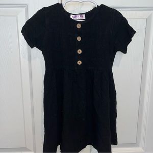 Girls GORLYA button front black dress size 4/5